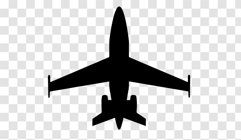 Airplane Aircraft Flight - Black And White - Private Jet Transparent PNG