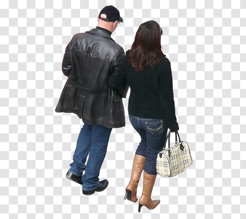 Share-alike Leather Jacket Creative Commons License Walking - Shoulder - Couple Transparent PNG