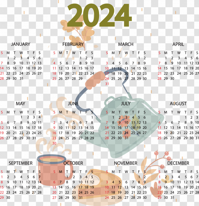 Calendar Day Of Week Week Gregorian Calendar Calendar Year Transparent PNG