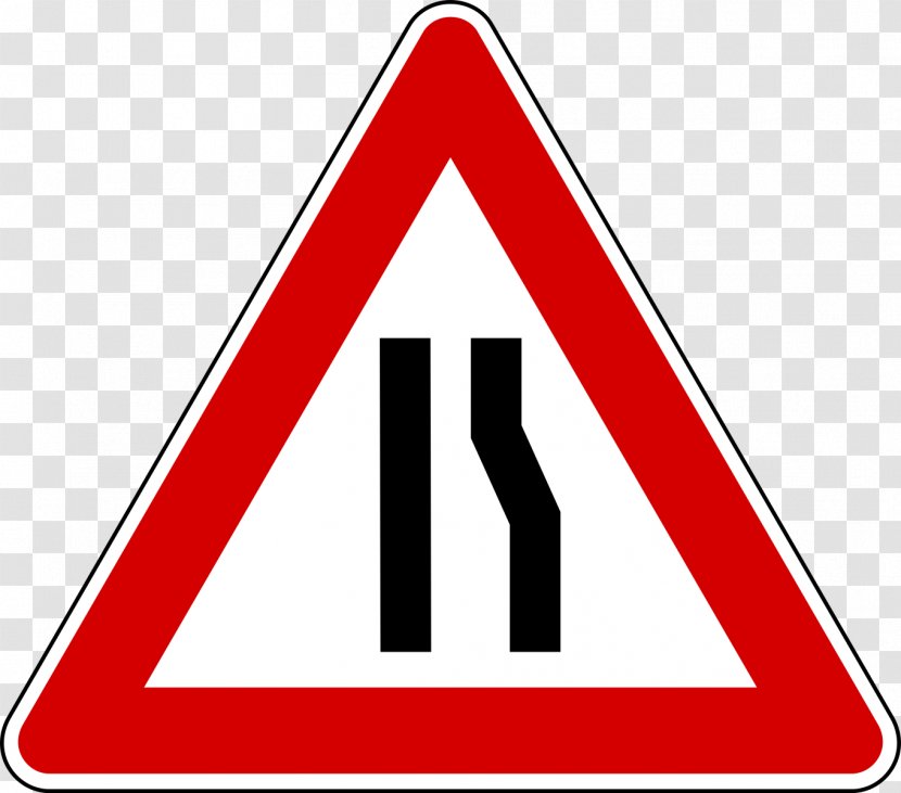 Priority Signs Road In Italy Traffic Sign Warning Bottleneck Transparent PNG