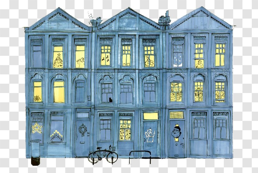 Europe Hotel Drawing - Facade - Cartoon European Transparent PNG