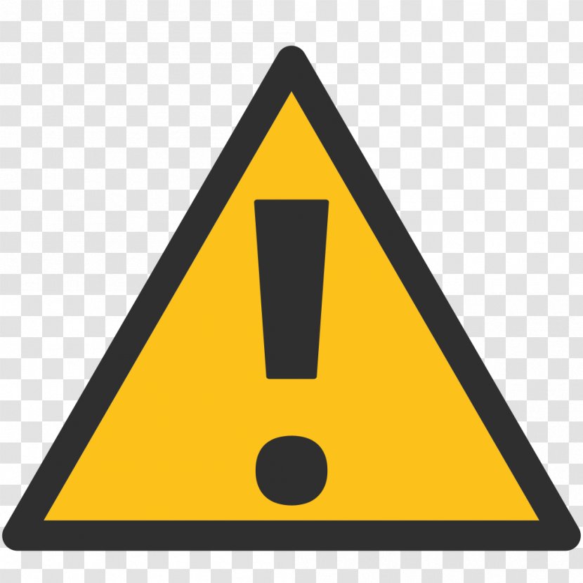 Emoji Danger Sign Text Messaging Symbol SMS - Yellow - Warning Transparent PNG