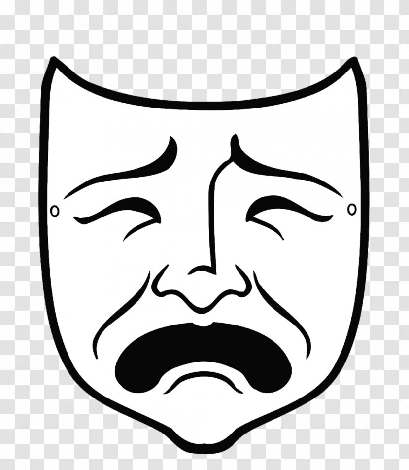 Theatre Of Ancient Greece Drama Tragedy Mask - Template Transparent PNG