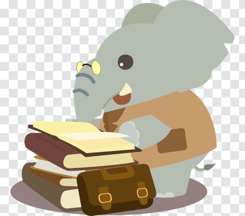 Reading Animaatio Animal Book Elephantidae - Mammal Transparent PNG