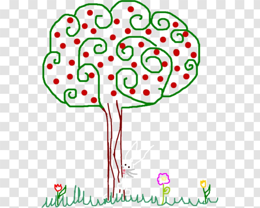 Tree Drawing Graphic Design - Silhouette - Children Hand-painted Apple Transparent PNG