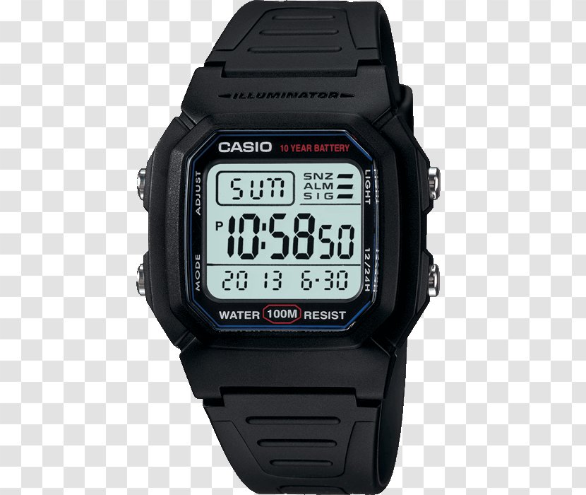 Casio F-91W Watch Illuminator Databank - Stopwatch Transparent PNG
