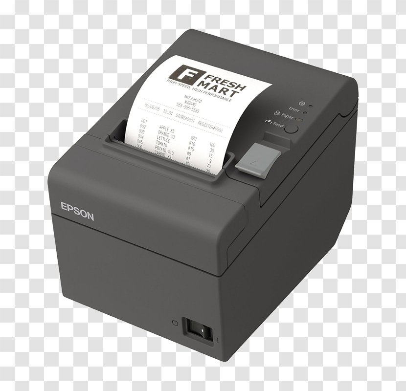 Point Of Sale Printer Thermal Printing Epson TM-T20II Transparent PNG