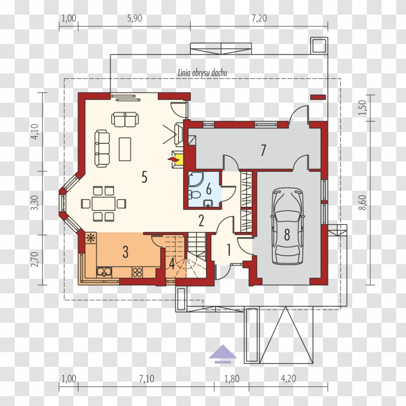 Floor Plan House Architectural Structure Masonry Project - Text Transparent PNG