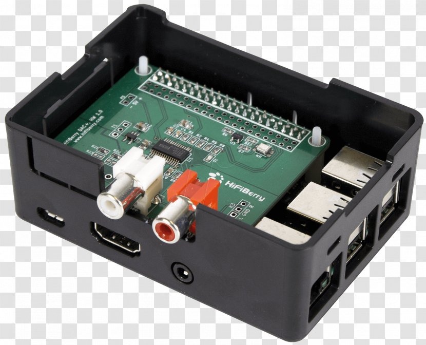 Computer Cases & Housings Raspberry Pi Electronics RCA Connector Audio - Digitaltoanalog Converter Transparent PNG