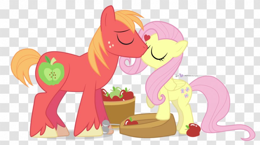 Pony Fluttershy Big McIntosh Macintosh Applejack - Silhouette - Apple Transparent PNG