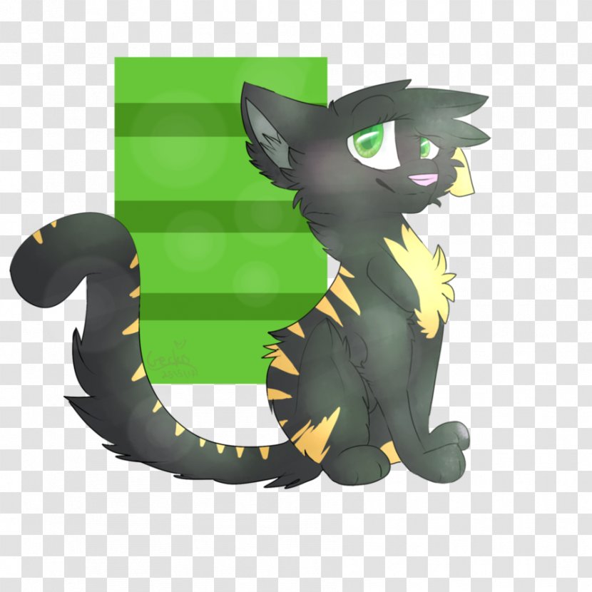 Whiskers Cat Cartoon Illustration Green - Tail Transparent PNG