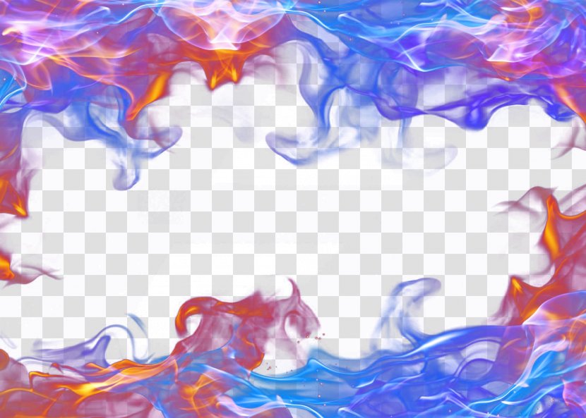 Light Flame Blue Red - Pink Transparent PNG