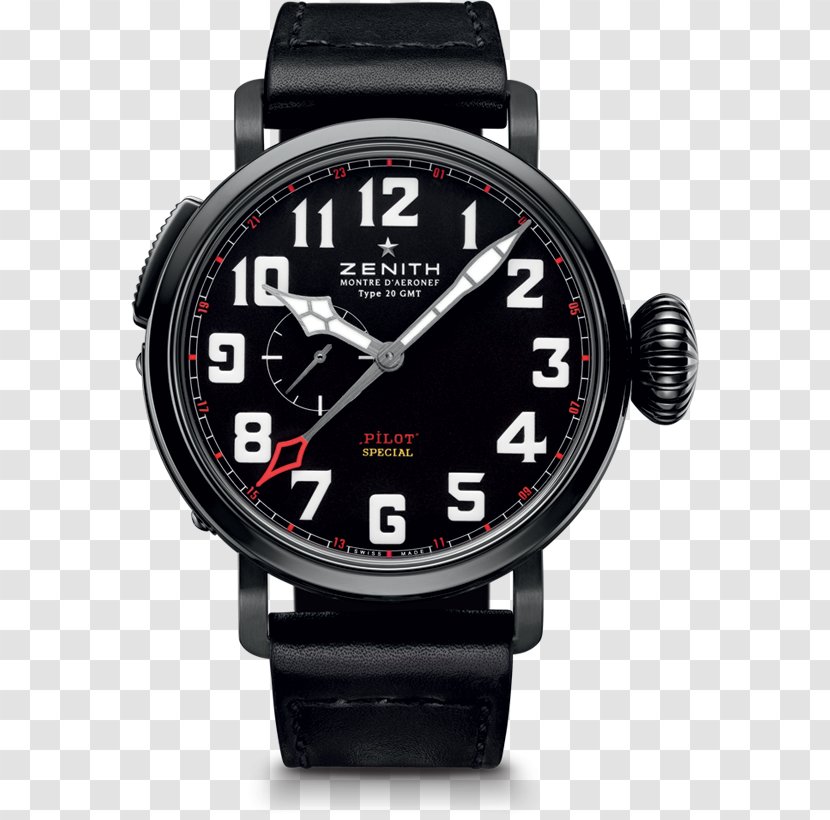 The Red Fighter Pilot Baselworld Zenith 0506147919 Watch - Power Reserve Indicator Transparent PNG
