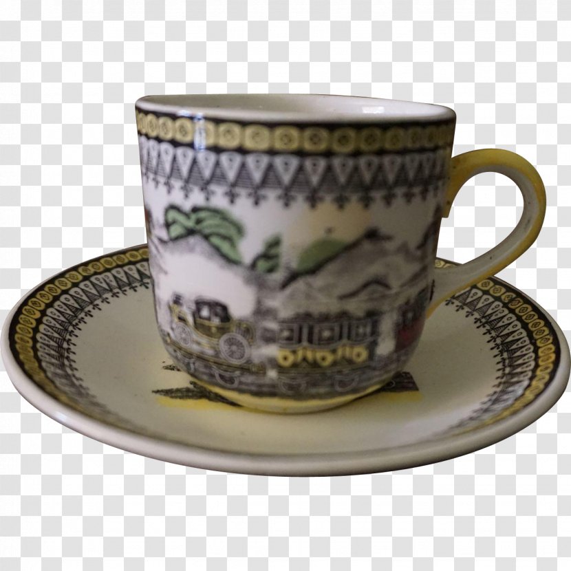 Coffee Cup Espresso Saucer Pottery Porcelain Transparent PNG