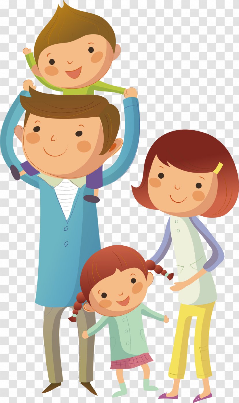 Cartoon Vector Graphics Father Family Clip Art - Mom And Dad Transparent PNG