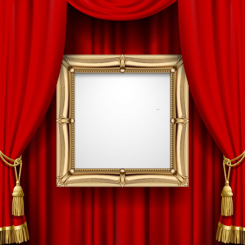 Curtain Green Stock Photography Illustration - Window Blind - Open The Red Curtains Transparent PNG