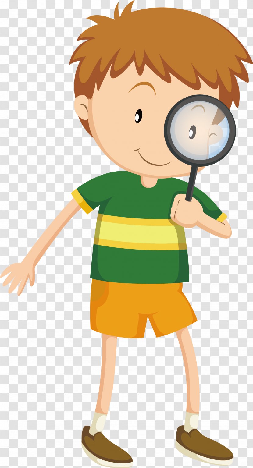 Magnifying Glass Download - Yellow - Vector To Take The Boy Transparent PNG