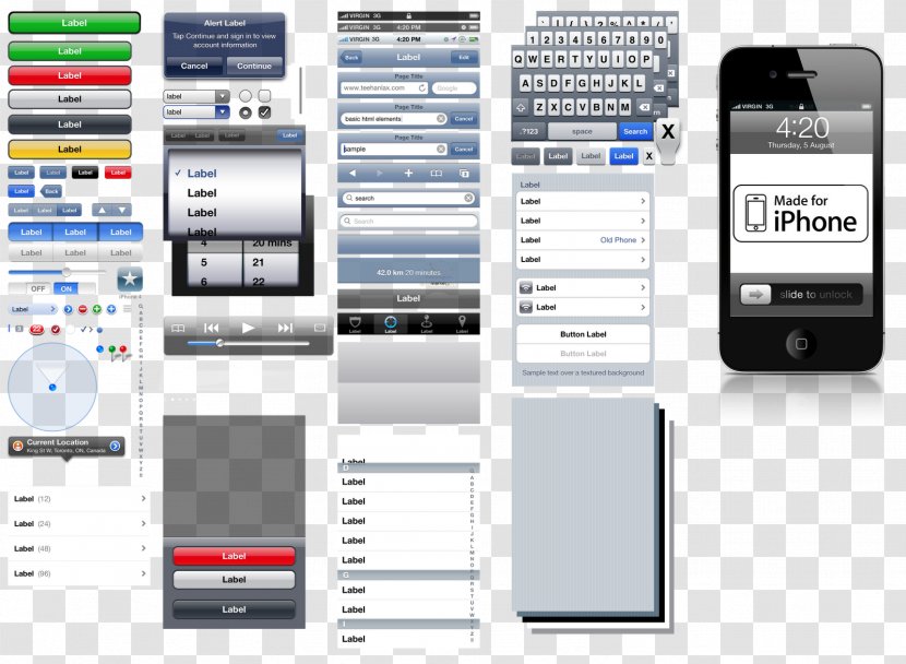 IPhone 4S User Interface Design Computer Software Graphical - Web Template - Apple Transparent PNG
