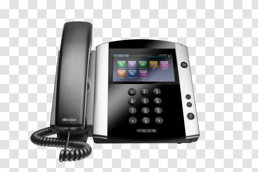 Polycom VVX 600 VoIP Phone Telephone - Communication - Andrews System Transparent PNG