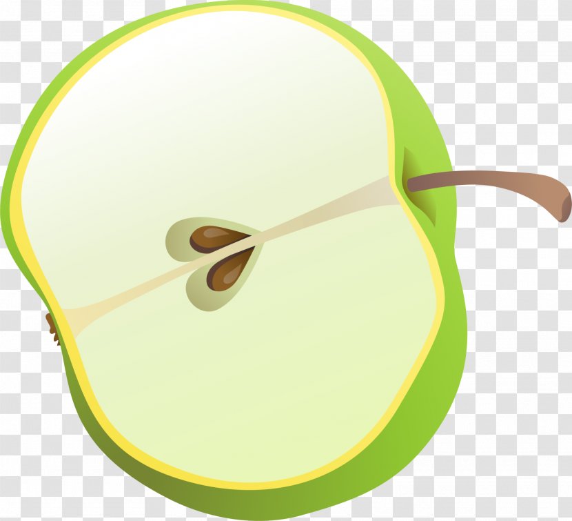 Apple Auglis Fruit - Yellow - Green Cartoon Transparent PNG
