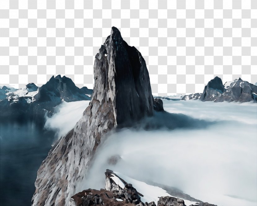 Nature Mountainous Landforms Mountain Glacial Landform Water - Natural Landscape - Glacier Transparent PNG