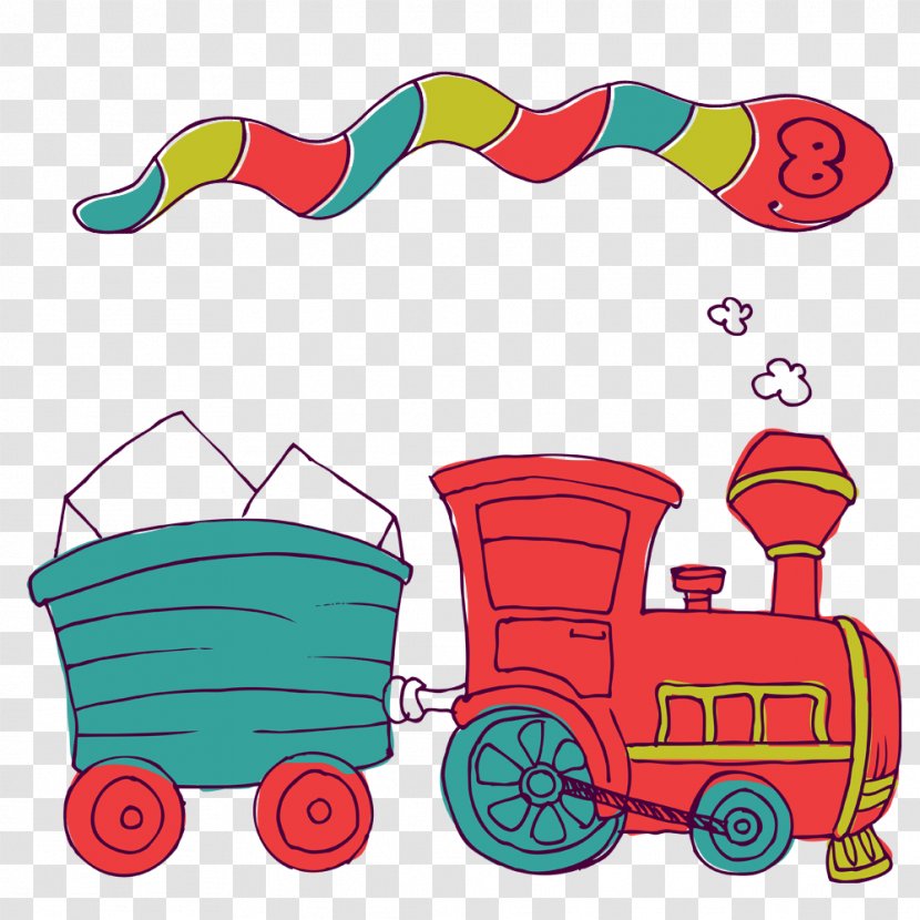 Train Rail Transport Image Vector Graphics - Drawing - Toy Transparent PNG
