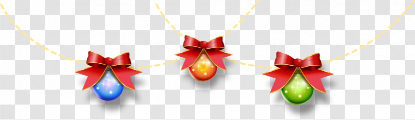 Gift Ribbon Christmas Ornament - Cute Cartoon Bell Transparent PNG