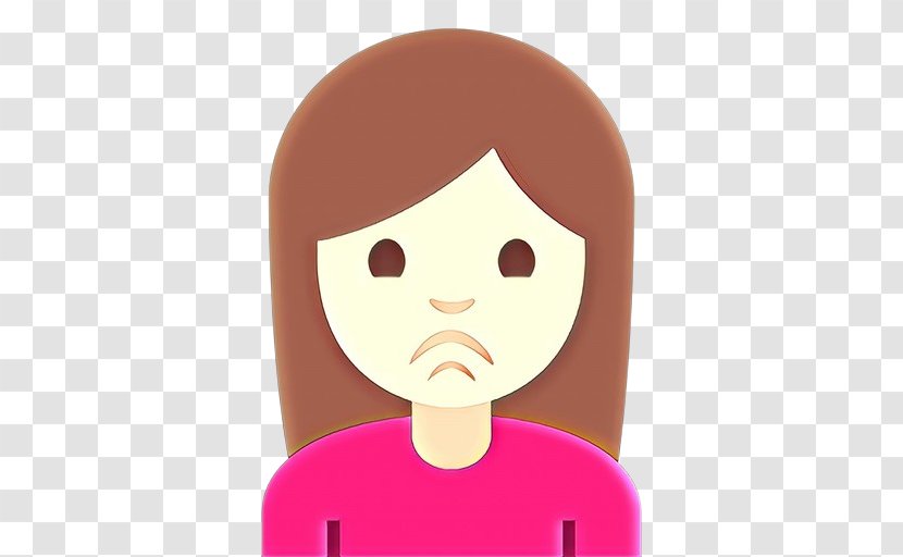 Eye Cheek Cartoon Chin Character - Face - Animation Brown Hair Transparent PNG