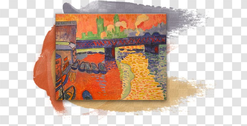 Charing Cross Bridge Painting Fauvism National Gallery Of Art East Building - Oil Paint - Derain London Transparent PNG