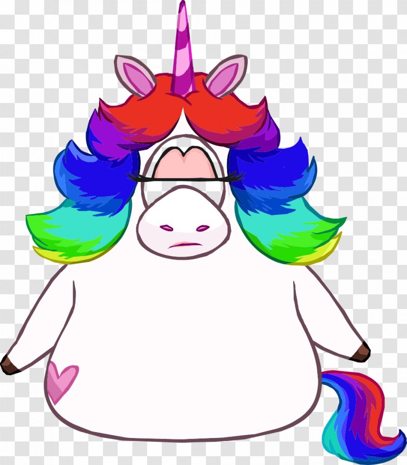 Unicorn Club Penguin Rainbow Legendary Creature - Violet - Unicornio Transparent PNG