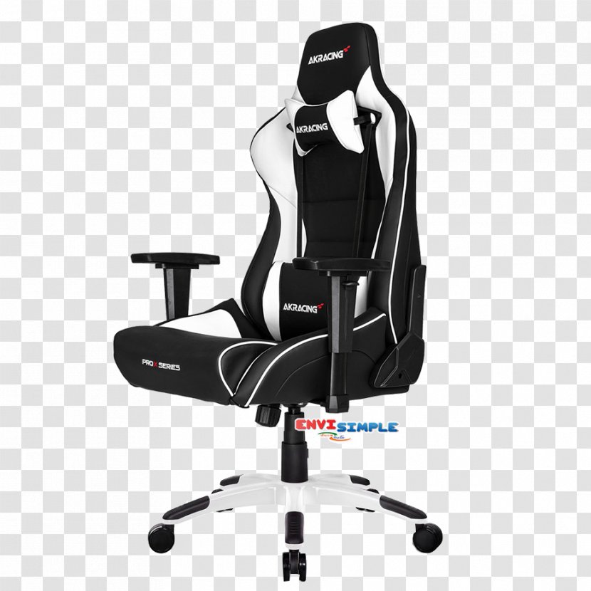 Gaming Chair AKRACING PROX Black, Blue, White AKRacing Overture Chairs Fortnite AK Racing Pro X Transparent PNG