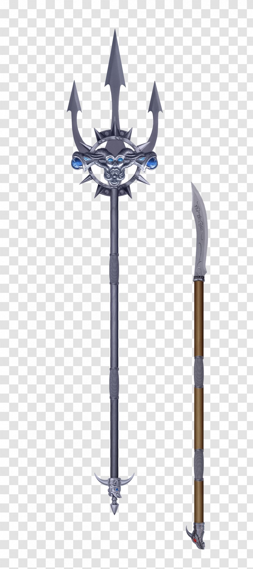 Sword Knife Weapon Trident - Cold - Silver Weapons Transparent PNG
