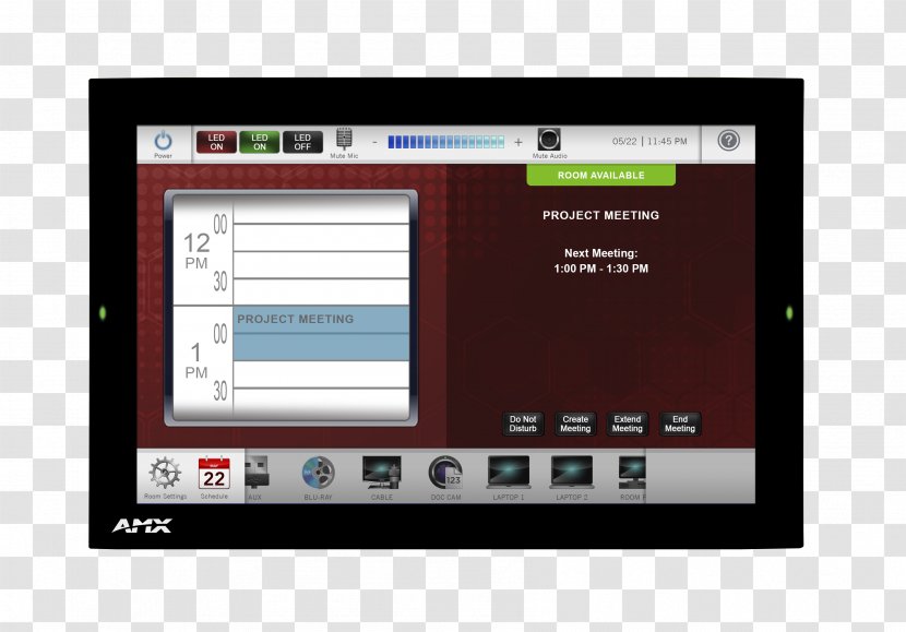 AMX LLC Touchscreen Laptop Computer Monitors Display Device - Audio-visual Transparent PNG