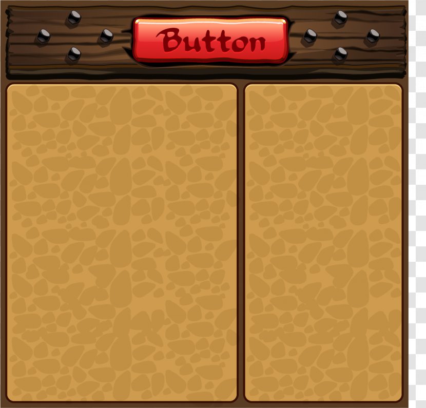 User Interface Design Button - Rectangle - Game UI Interaction Transparent PNG
