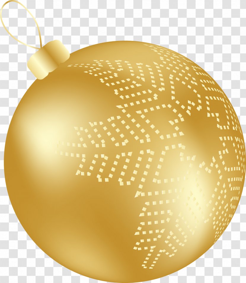 Christmas Ornament Gold Sphere Transparent PNG