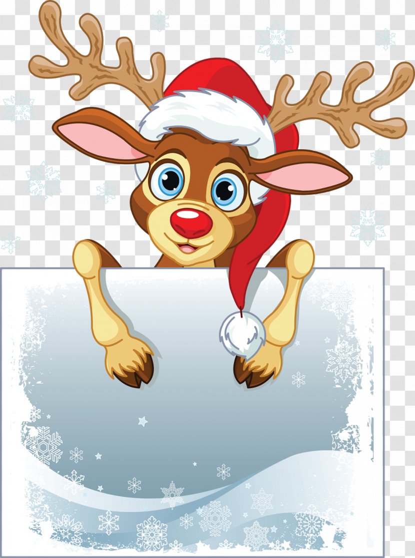 Rudolph Reindeer Santa Claus Clip Art - Mammal Transparent PNG