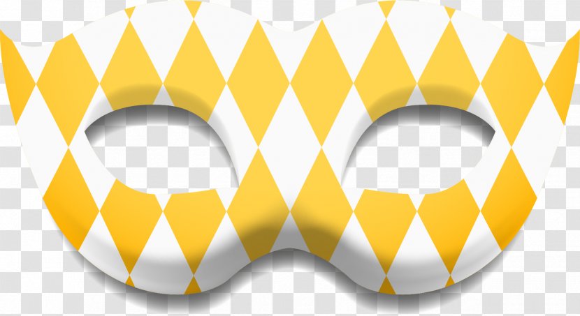 Mask Yellow Carnival - Goggles - Diamond-shaped Block Transparent PNG
