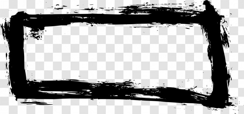 Picture Frames Rectangle - Black - Grunge Frame Transparent PNG