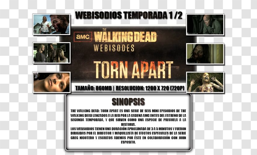 Webisode Xbox Download Advertising The Walking Dead - Double Layer Transparent PNG