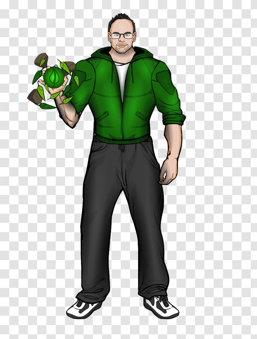 Outerwear Green Cartoon Character - Earth Element Transparent PNG