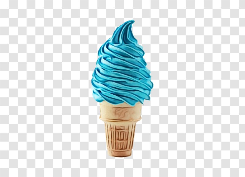 Ice Cream Cone Background - Turquoise - Food Sorbetes Transparent PNG