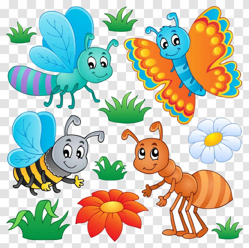 Insect Cartoon Clip Art - Drawing - Insects Transparent PNG