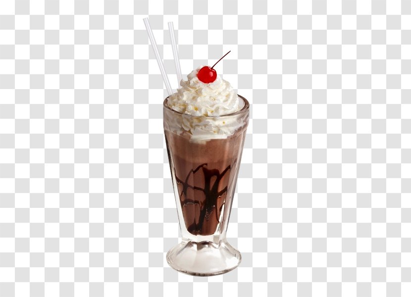 Ice Cream Milkshake Sundae Smoothie Soft Drink - Hot Chocolate - Snow Top Coffee Cherries Transparent PNG