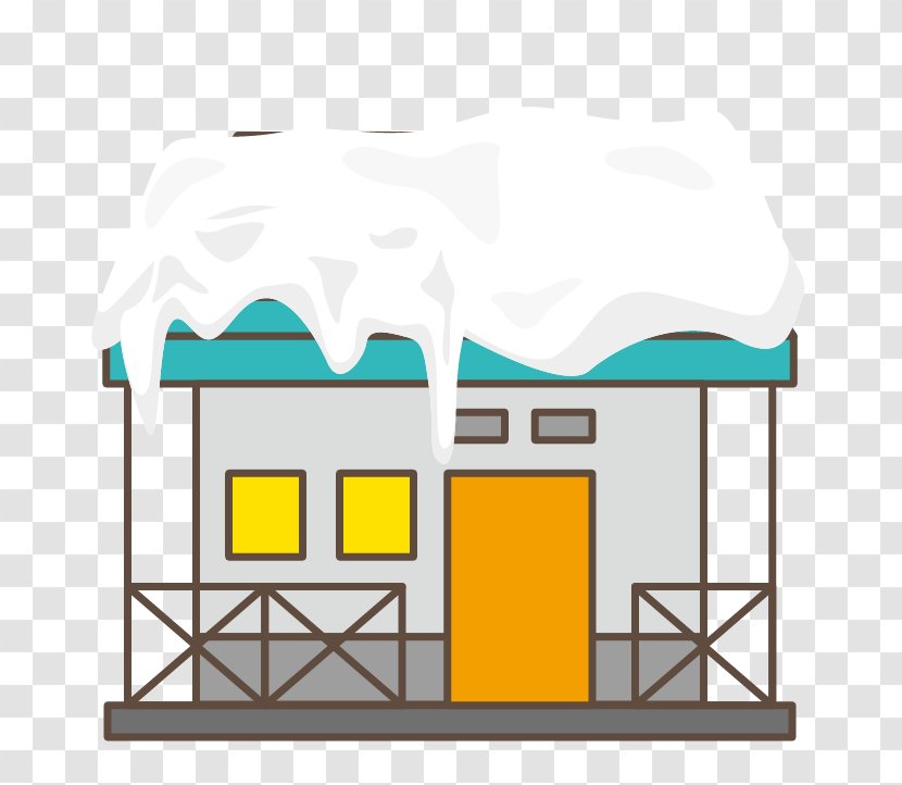 Roof House - Elevation - Vector Colored Houses Snow Transparent PNG
