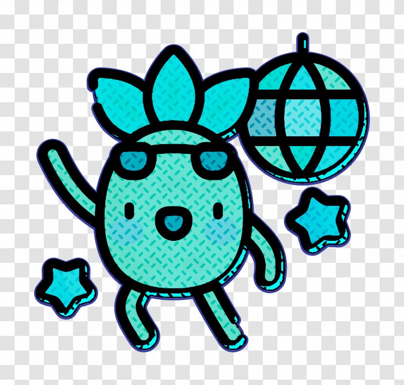 Disco Icon Dancing Icon Pineapple Character Icon Transparent PNG