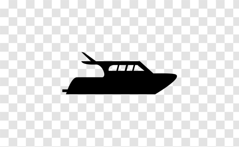 Car - Boat - Black And White Transparent PNG