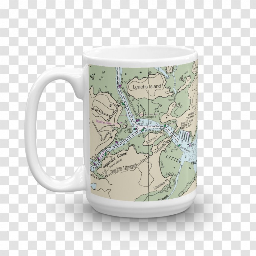 Mug Coffee Cup Ceramic Parsonage Cove Chart - Boating - Pottery Mugs Maine Transparent PNG