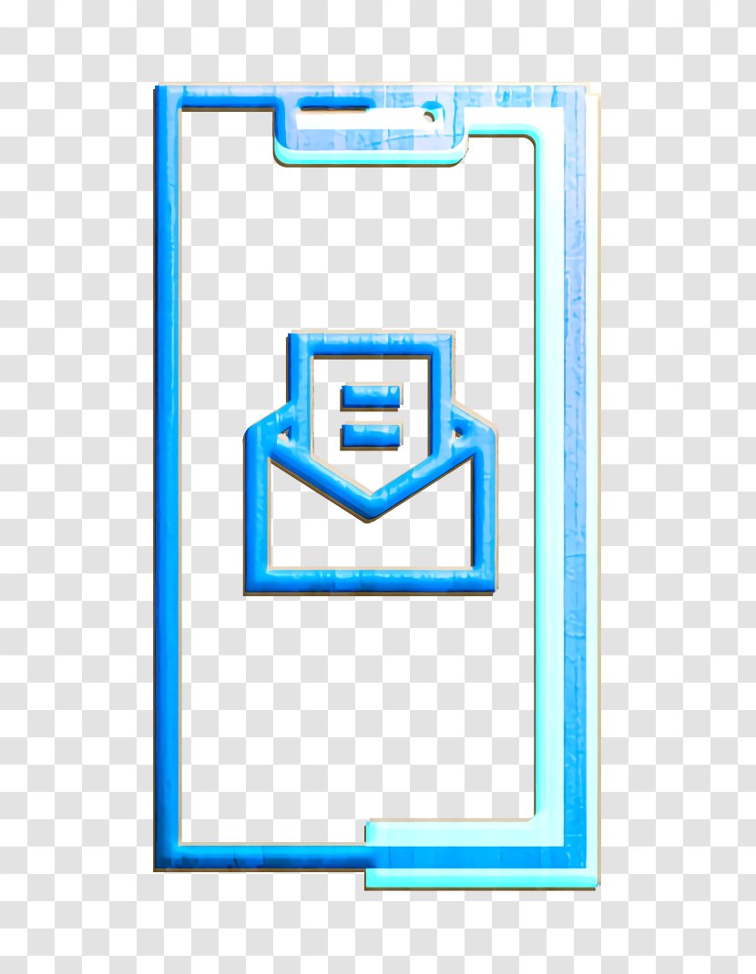 Inbox Icon Iphone - Clipboard Electric Blue Transparent PNG