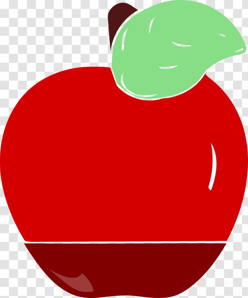 Apple Illustration - Fruit - With Leaves Transparent PNG