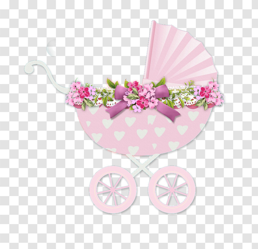 Pink Baby Products Vehicle Carriage Cart Transparent PNG